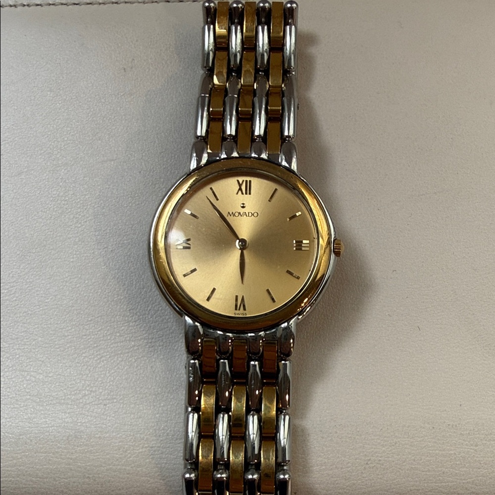 Movado Two-Tone Gold Dial Watch